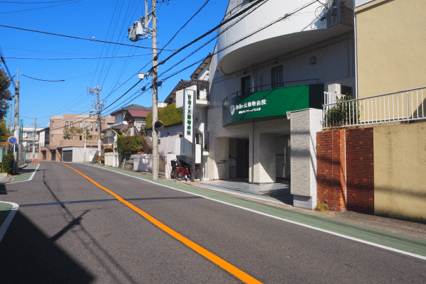 自由ヶ丘動物病院 動物がんクリニック名古屋　本山駅方面からの経路