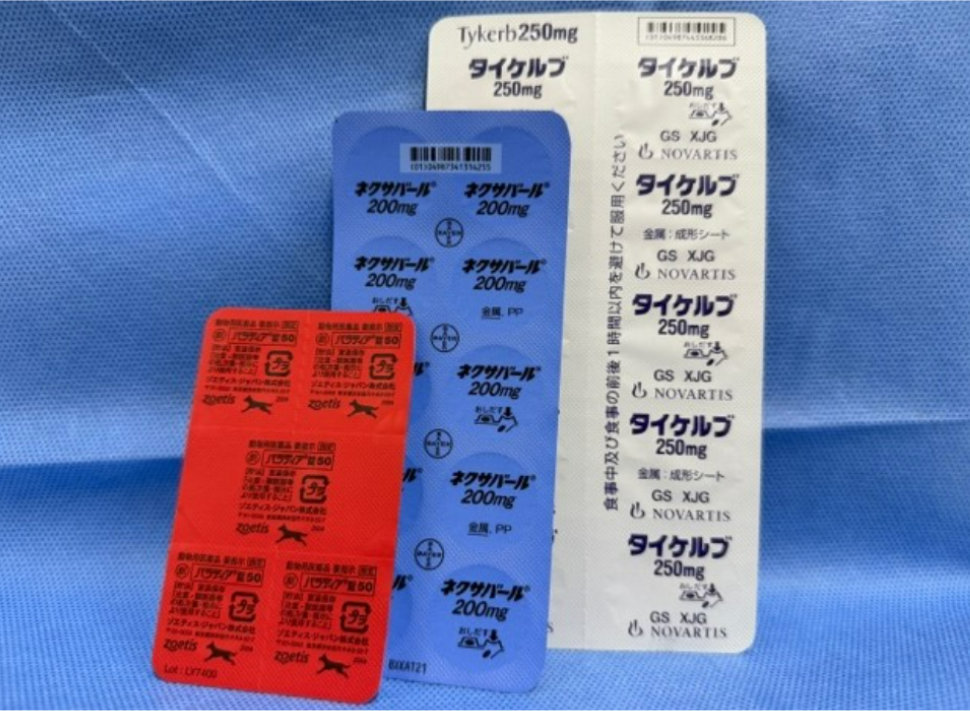 分子標的薬の一例・錠剤の写真